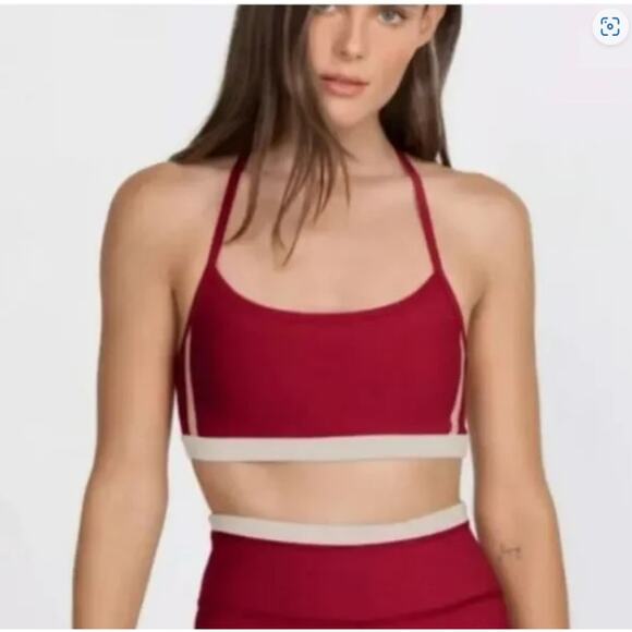 NWT Johnny Was Calme Endurance Cross Back Bra in Red Size M - Picture 2 of 8